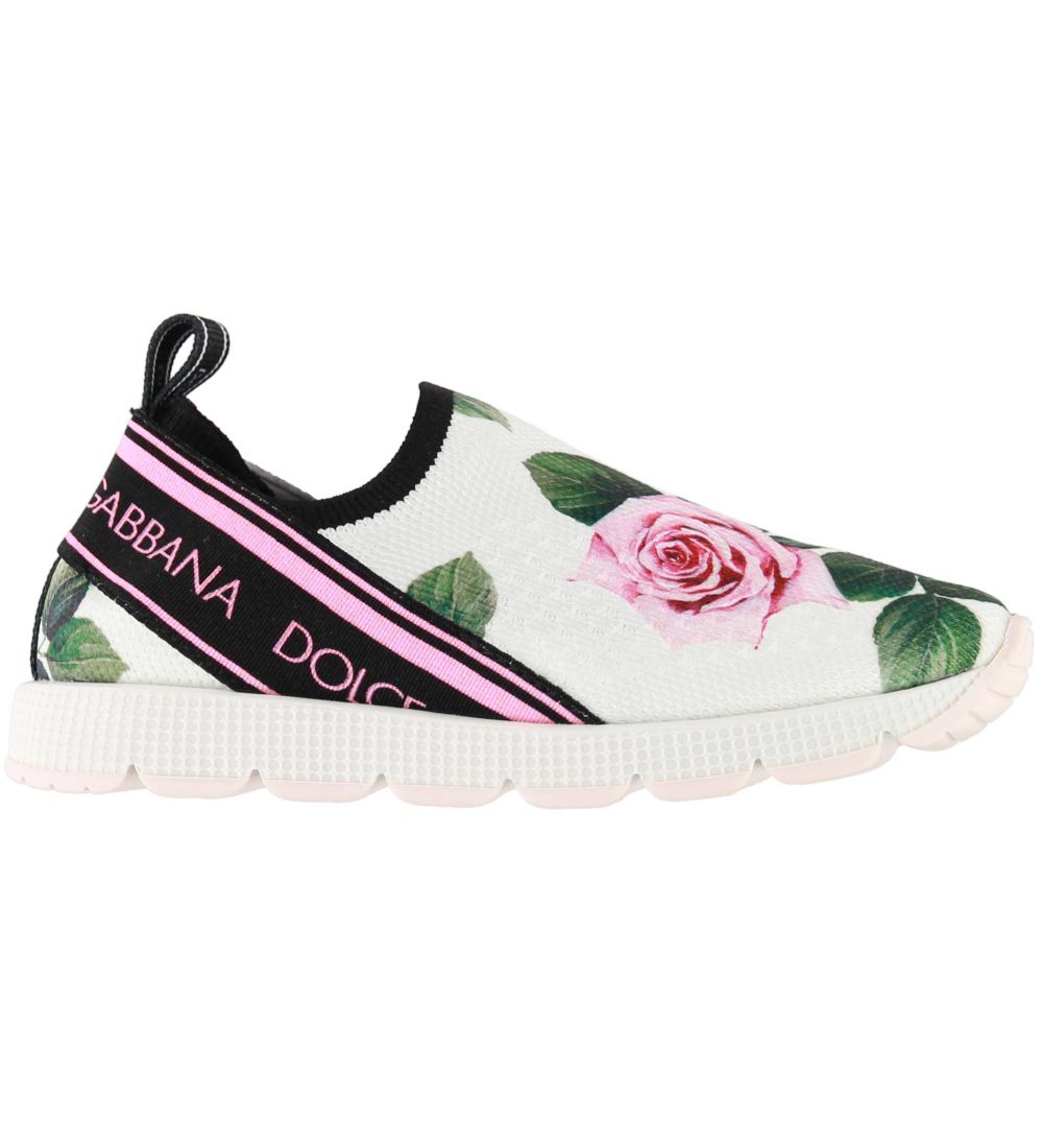 Dolce & Gabbana Slip-On - White w. Roses
