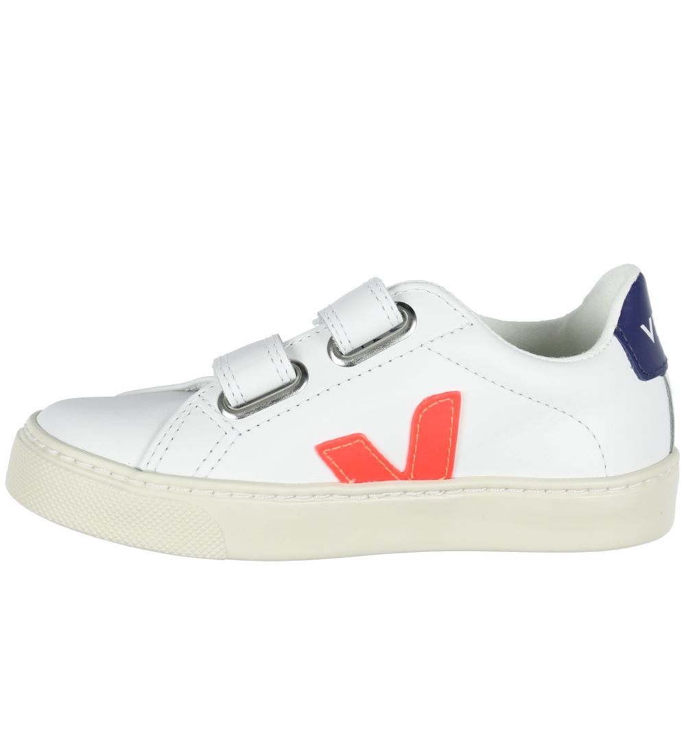 Veja Sneakers - Small Esplar - White/Orange/Blue - ASAP Shipping