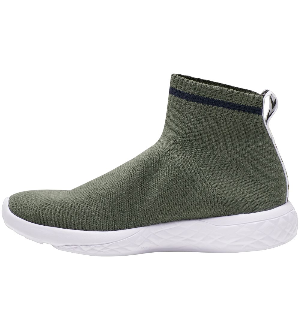 Hummel Shoes - HMLTerrafly Sock Runner Jr - Deep Lichen Green