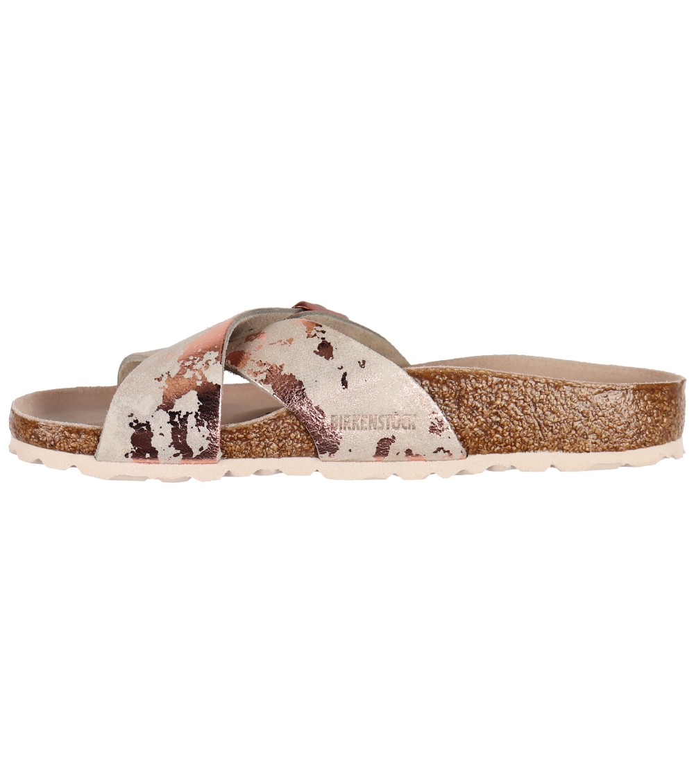 birkenstock vintage metallic rose copper leather