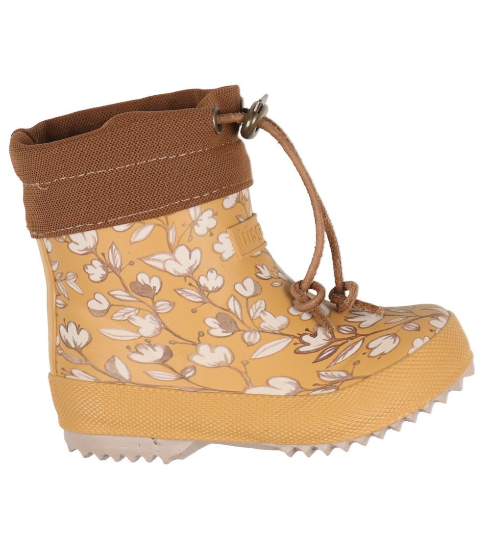 Bisgaard Thermo Boots - Low - Mustard w. Flowers