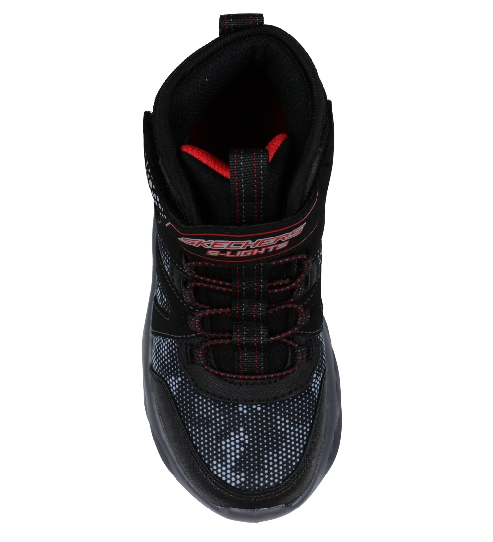 Skechers Boots w. Lights - Twisted Brights - Black/Red