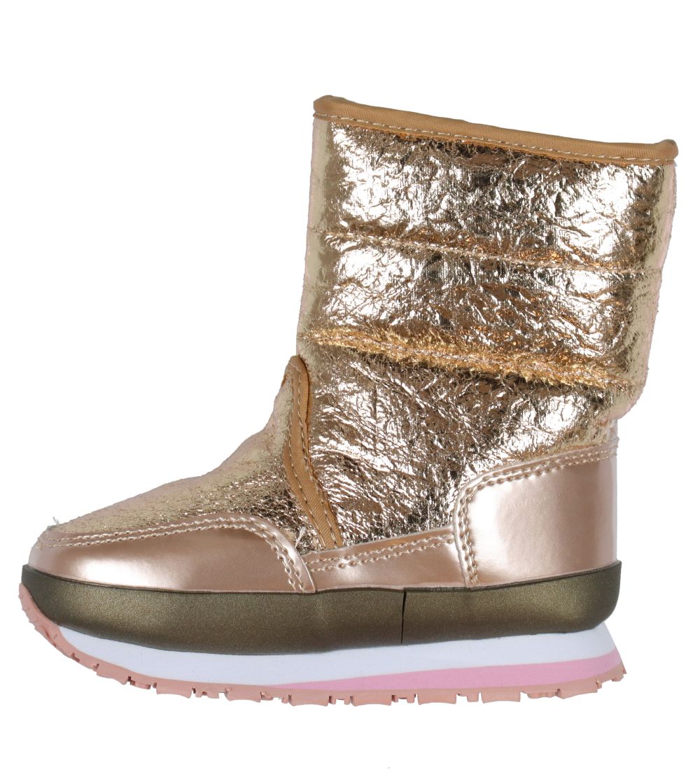 Rubber Duck Talvikengät - RD krakattu Metallinen - Rose Gold