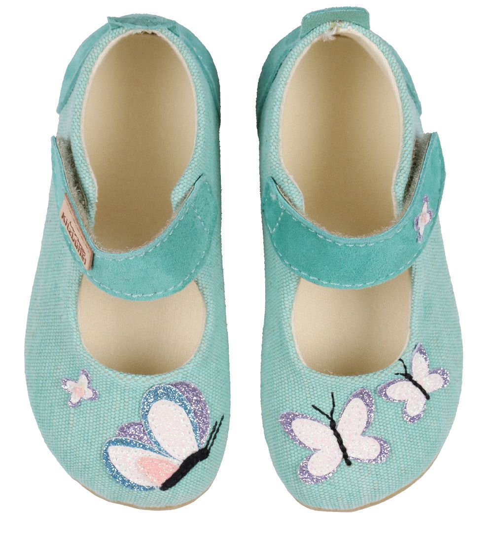 Living Kitzbühel Ballerina Slippers - Aqua Sea w. Butterfly