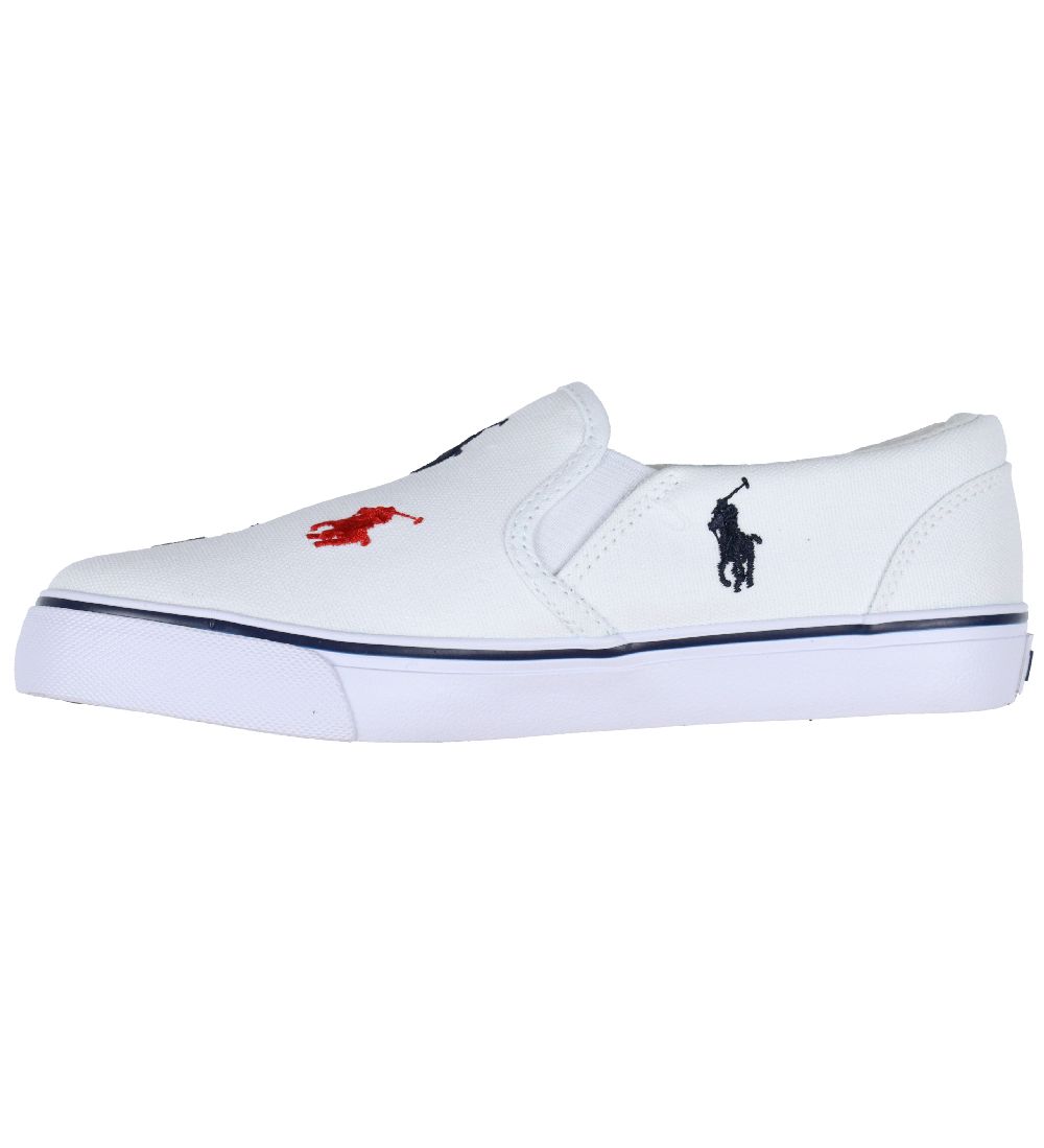 Polo Ralph Lauren Schuhe - Keaton Slip On - White/Navy/Rot