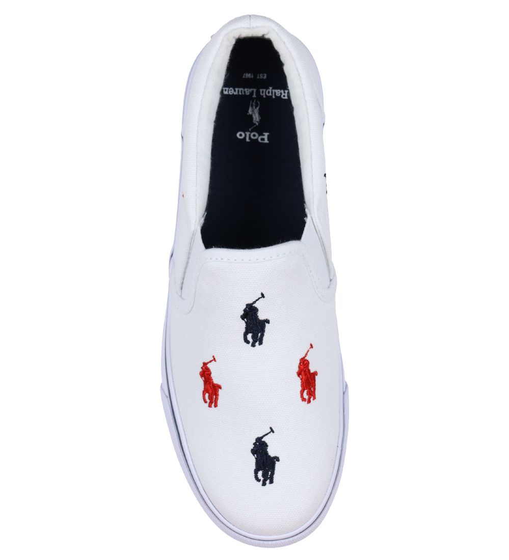 Polo Ralph Lauren Schuhe - Keaton Slip On - White/Navy/Rot