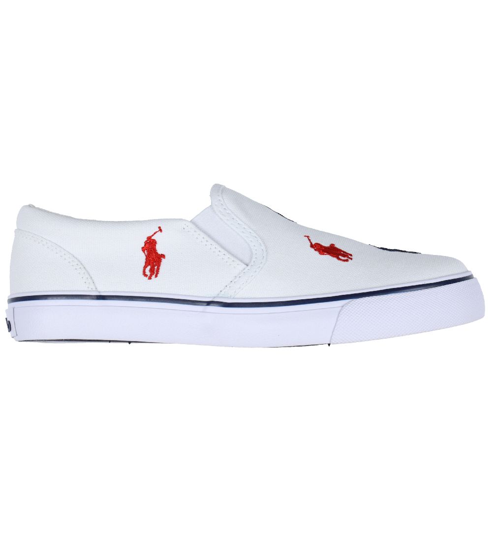Polo Ralph Lauren Schuhe - Keaton Slip On - White/Navy/Rot