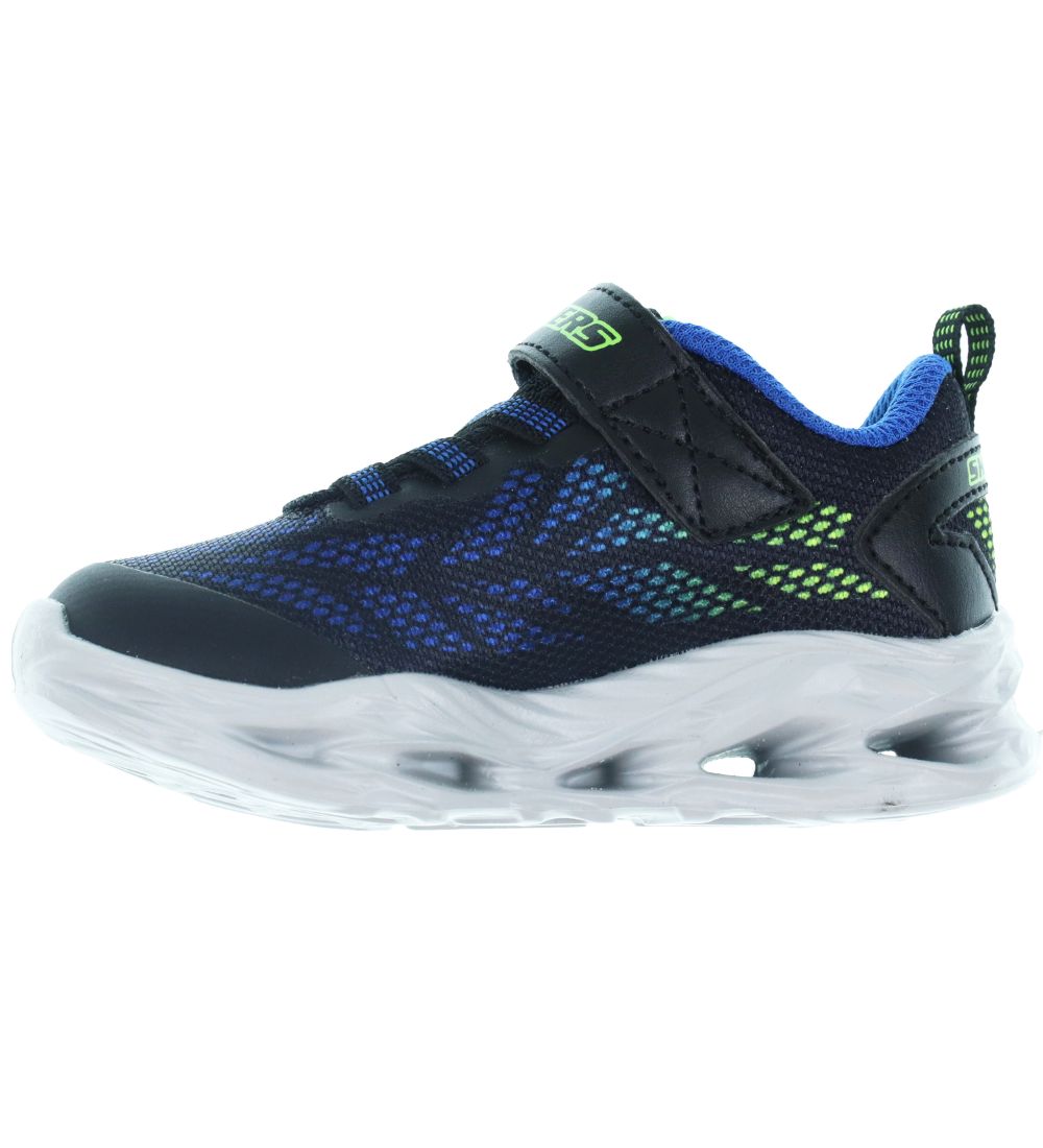 Skechers Shoe w. Light - Vortex-Flash - Black/Blue/Lime