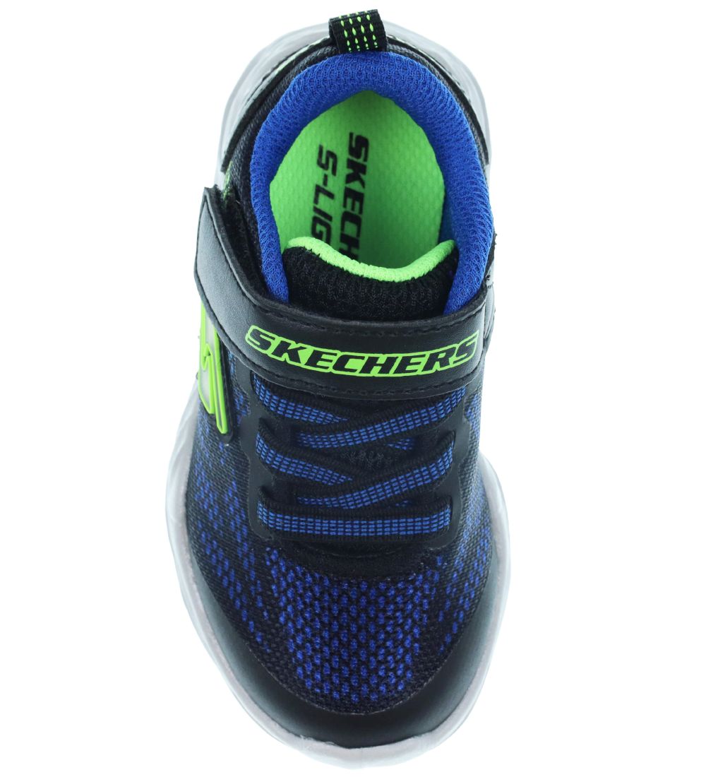Skechers Shoe w. Light - Vortex-Flash - Black/Blue/Lime