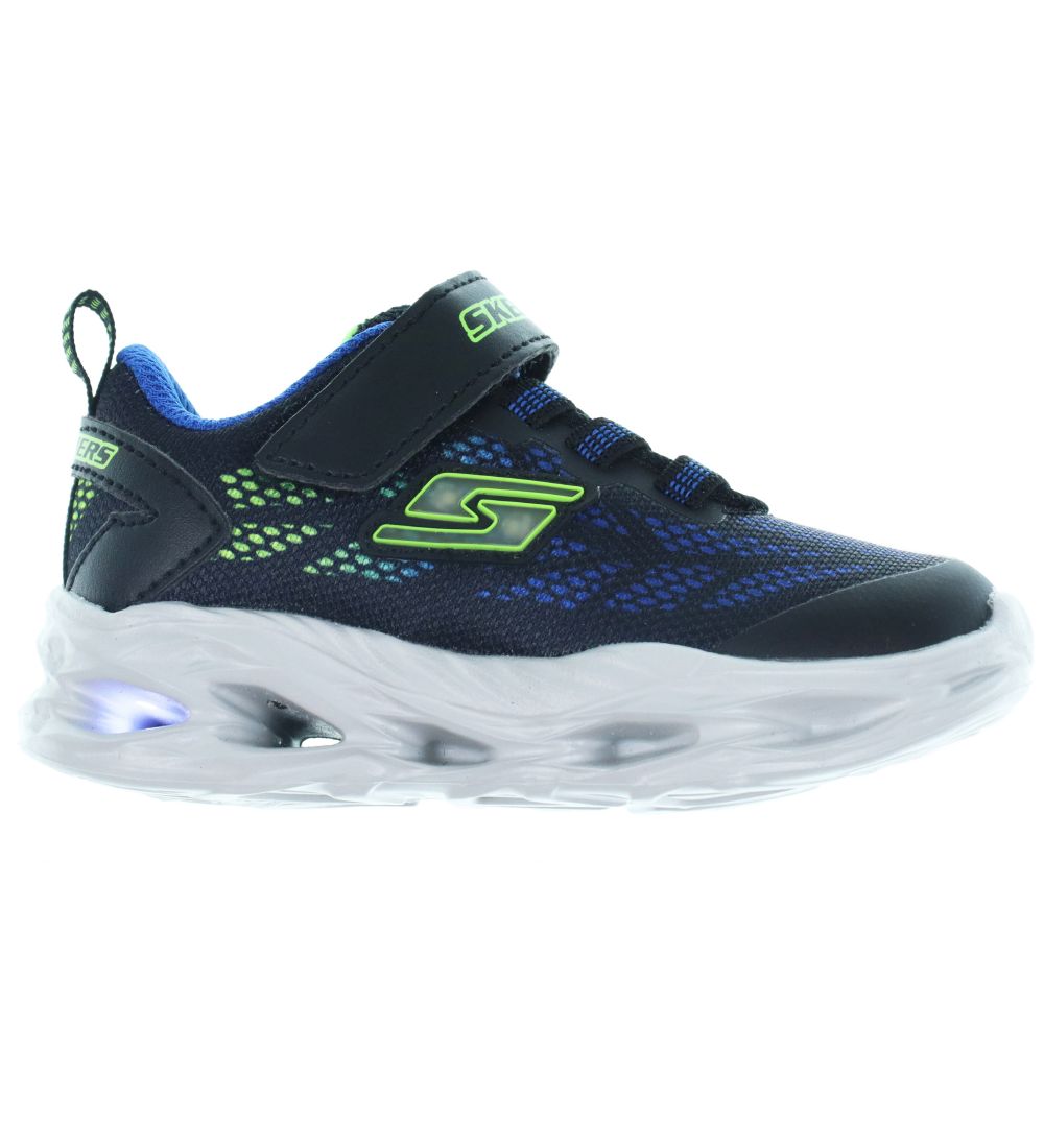 Skechers Shoe w. Light - Vortex-Flash - Black/Blue/Lime