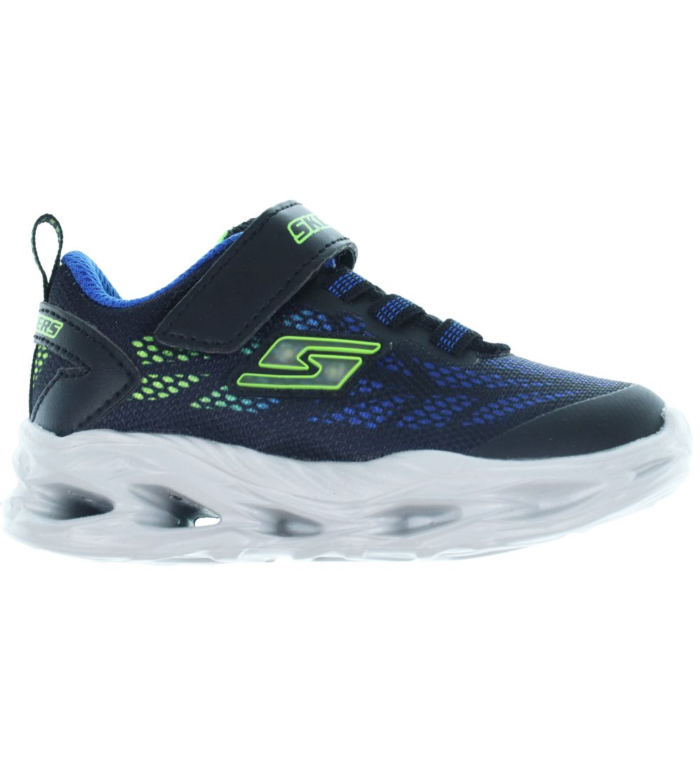 Skechers Shoe w. Light - Vortex-Flash - Black/Blue/Lime