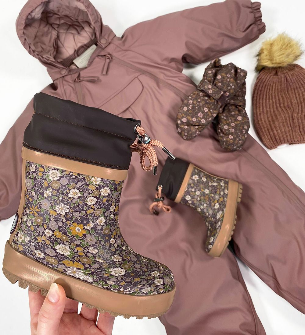 Wheat Thermostiefel - Aubergine Flower