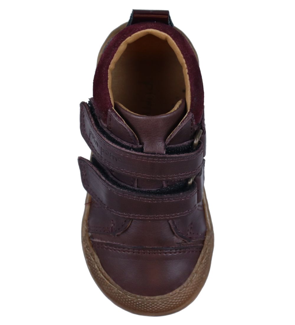 Pom Pom Boots - Dark Plum