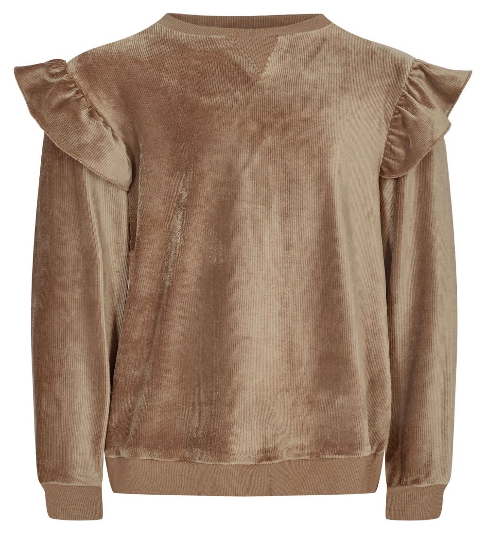 Petit by Sofie Schnoor Sweatshirt - Velvet - Rib - Taupe