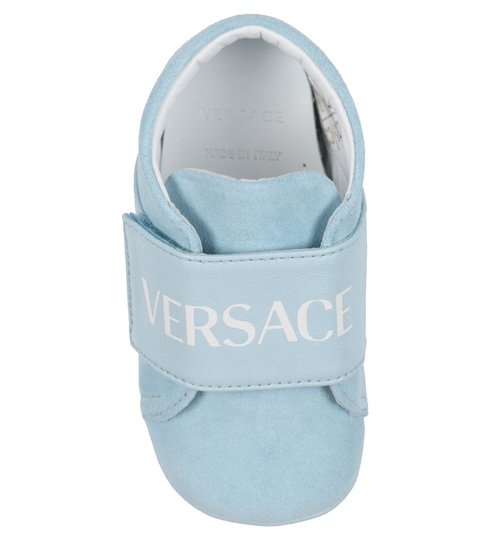 Versace Soft Sole Leather Shoes - Baby Blue
