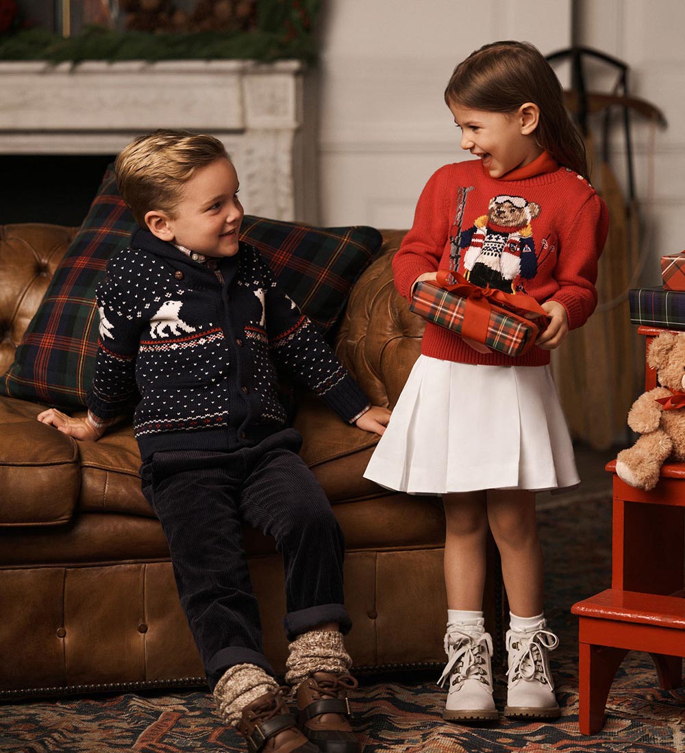 Polo Ralph Lauren Blouse - Knitted - Red w. Soft Toy