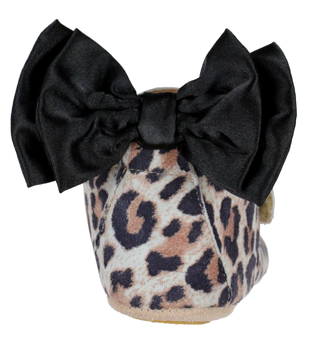 Above Copenhagen Soft Sole Leather Shoes - Light Leopard w. Bow