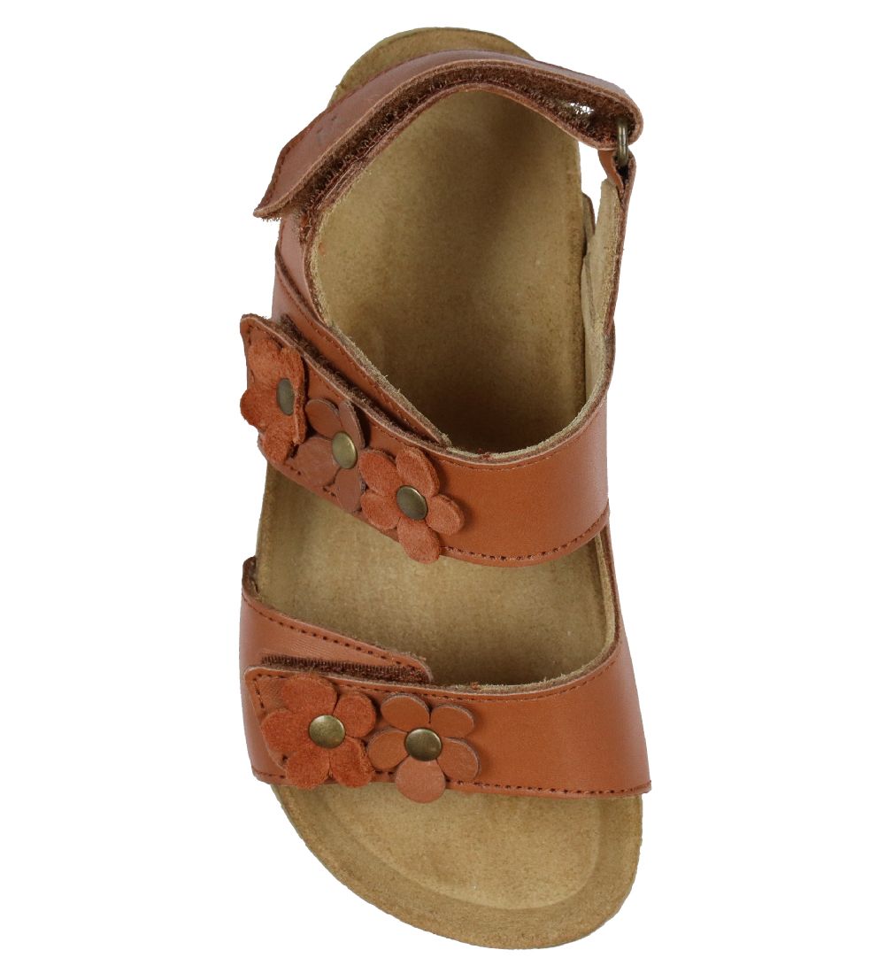 Wheat Sandaalit - Clare Flower - Amber Brown