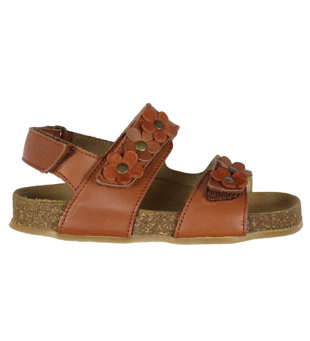 Wheat Sandaalit - Clare Flower - Amber Brown