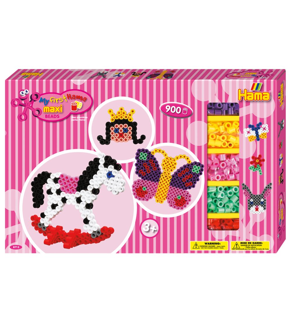 Hama Maxi Beads - 900 pcs - Rocking Horse & Butterfly