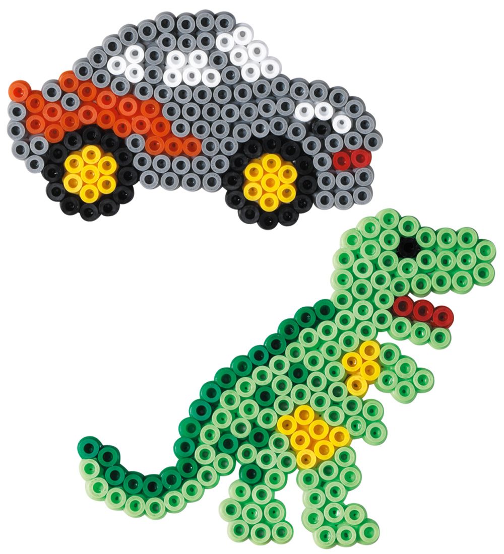 Hama Midi -Perlen - Small World - 2000 st. - Dinosaurier & Autos