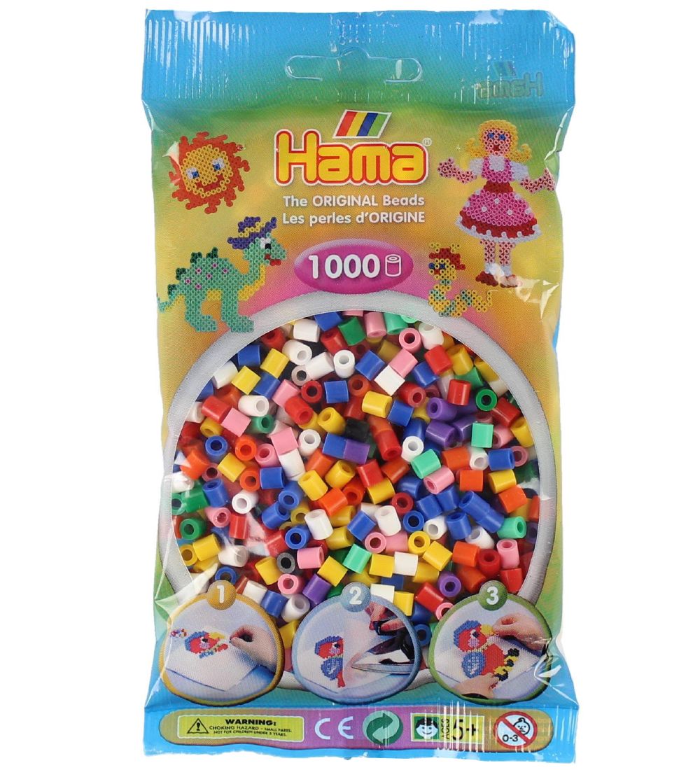 Hama Midi Beads - 1000 pcs - Multicolour