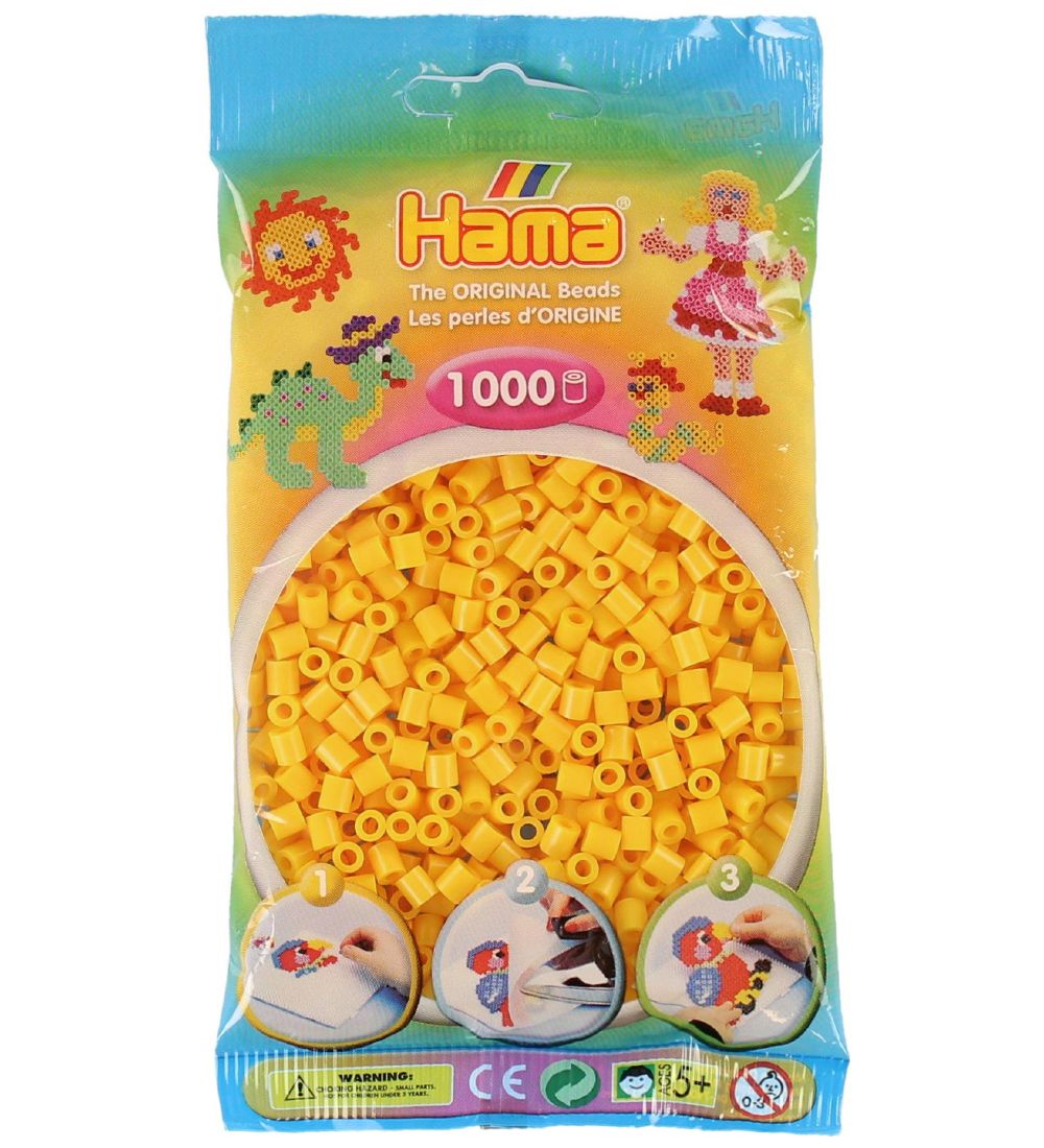 Hama Midi Beads - 1000 pcs - Yellow