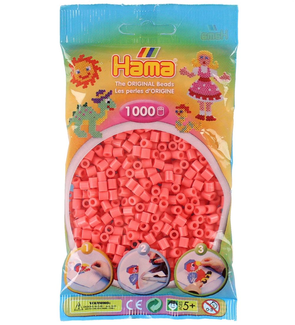 Hama Midi Perlur - 1000 Stk. - 44 Pastel Rautt