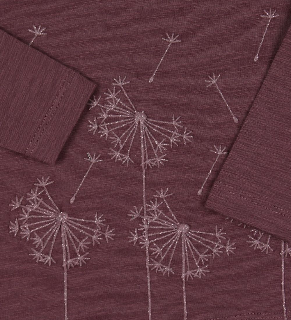 Fixoni Blouse - Plum w. Print/Glitter