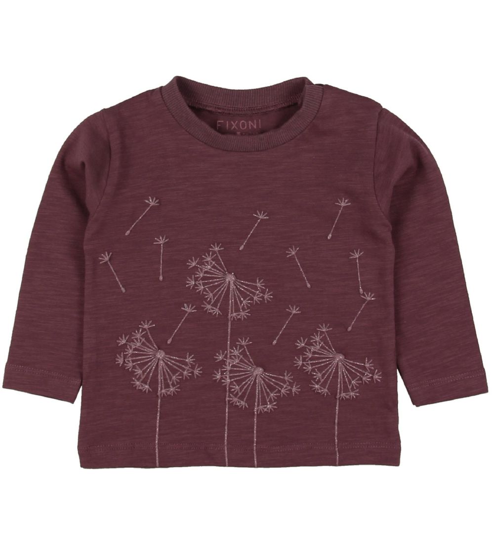 Fixoni Blouse - Plum w. Print/Glitter