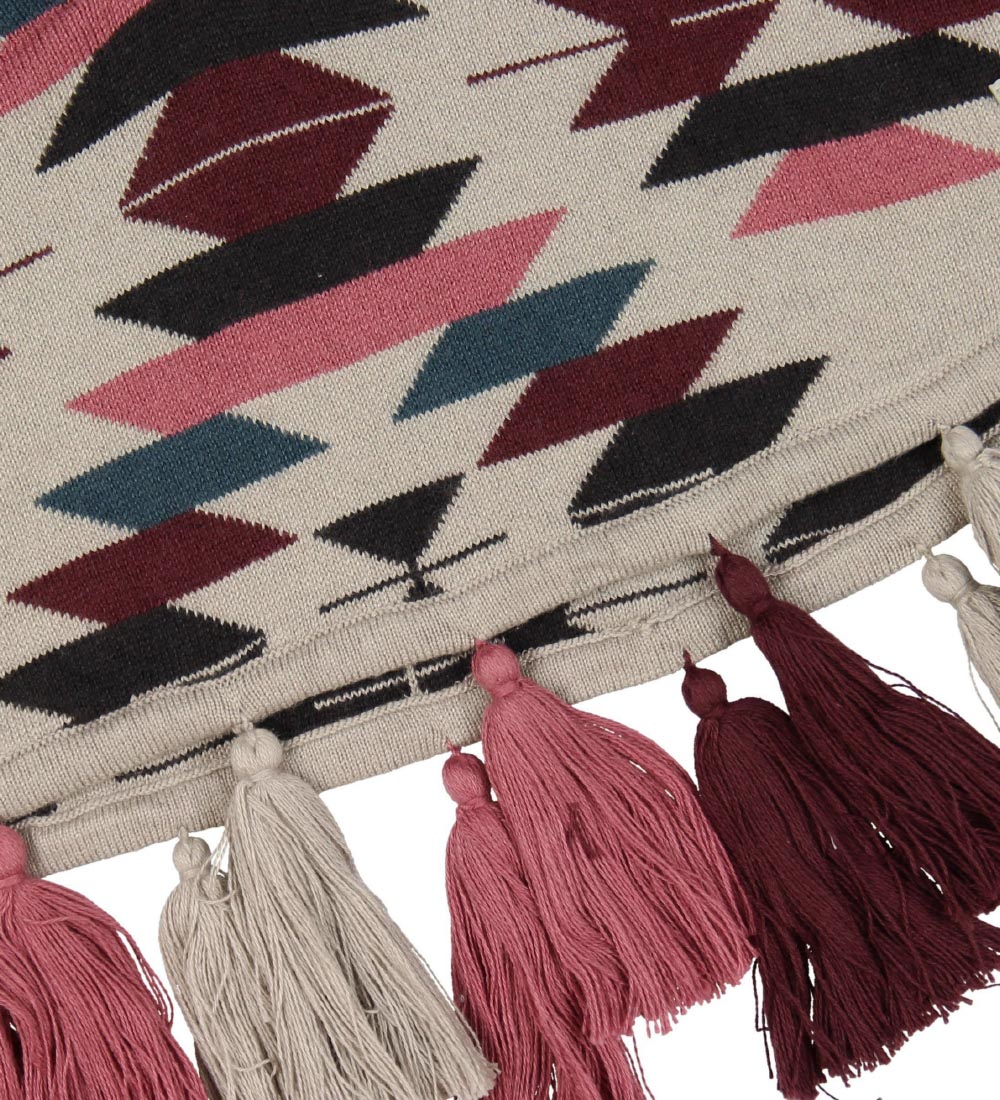 Small Rags Poncho - Light Brown Pattern