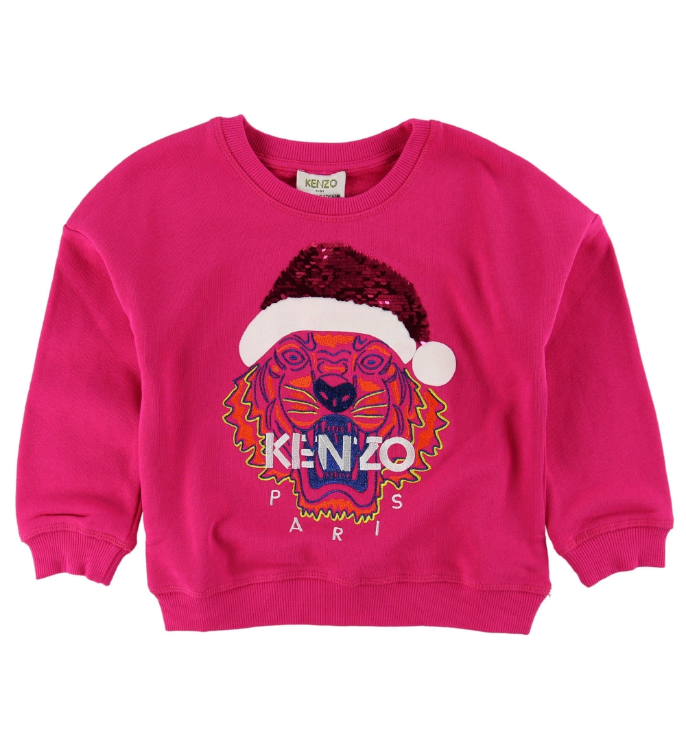 Kenzo Sweatshirt - Pink w. Christmas Hat