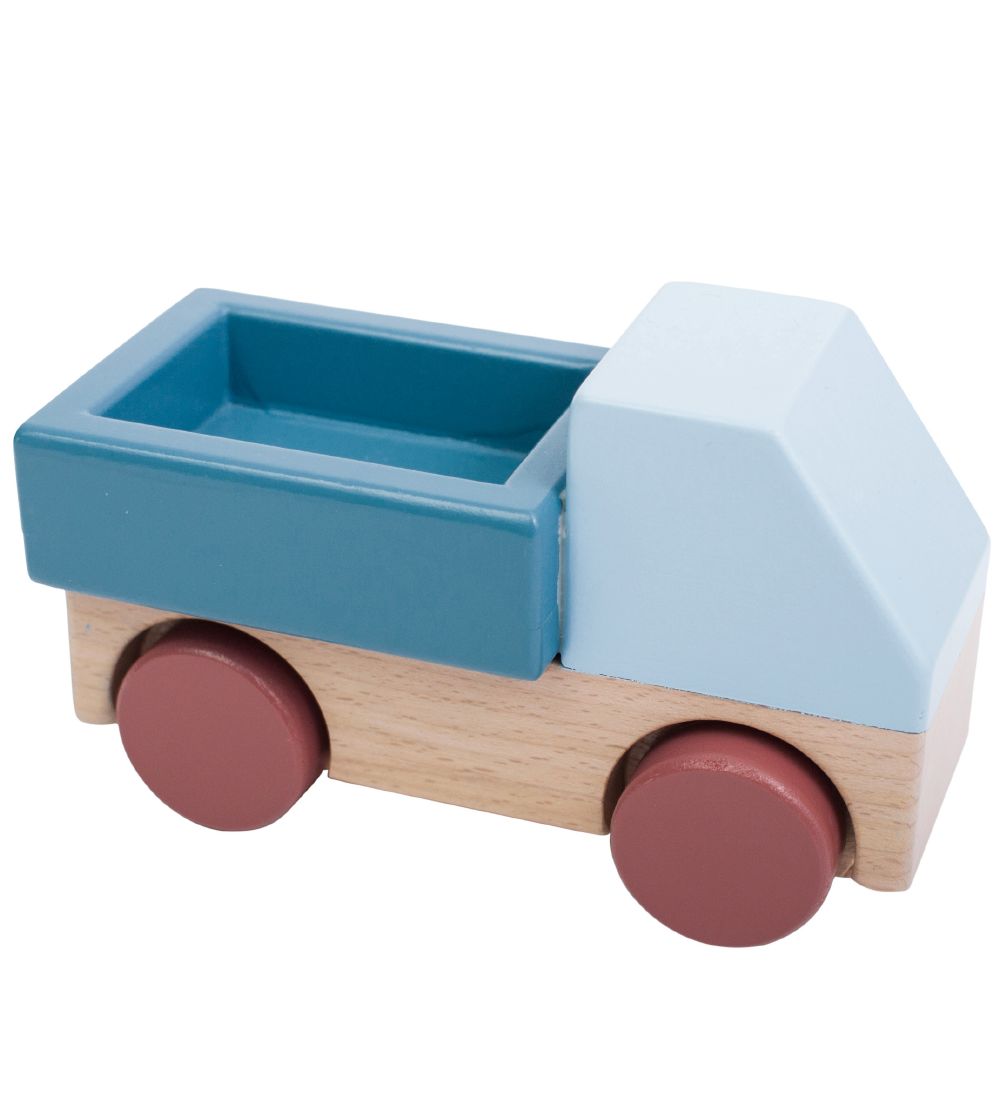 Sebra Toy - 9 cm - Truck - Wood/Blue