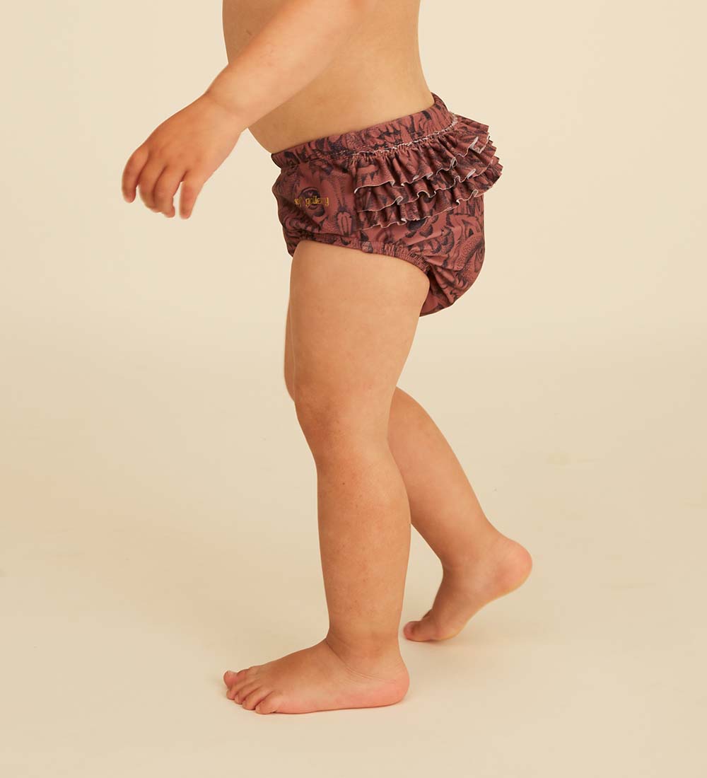 Soft Gallery Swim Diaper - UV50+ - Mina - Rose w. Owls/Ruffles