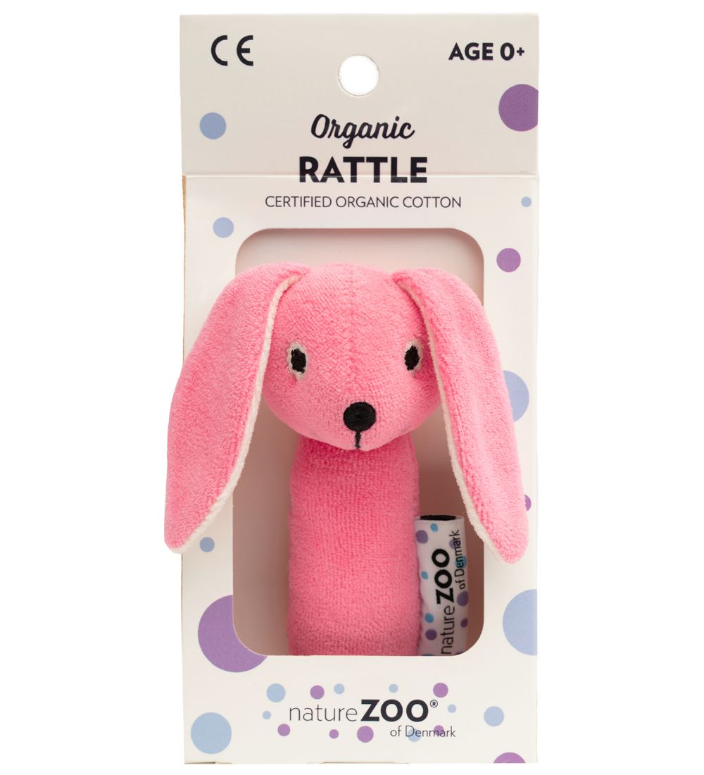 NatureZoo Rattle - Rabbit - Pink
