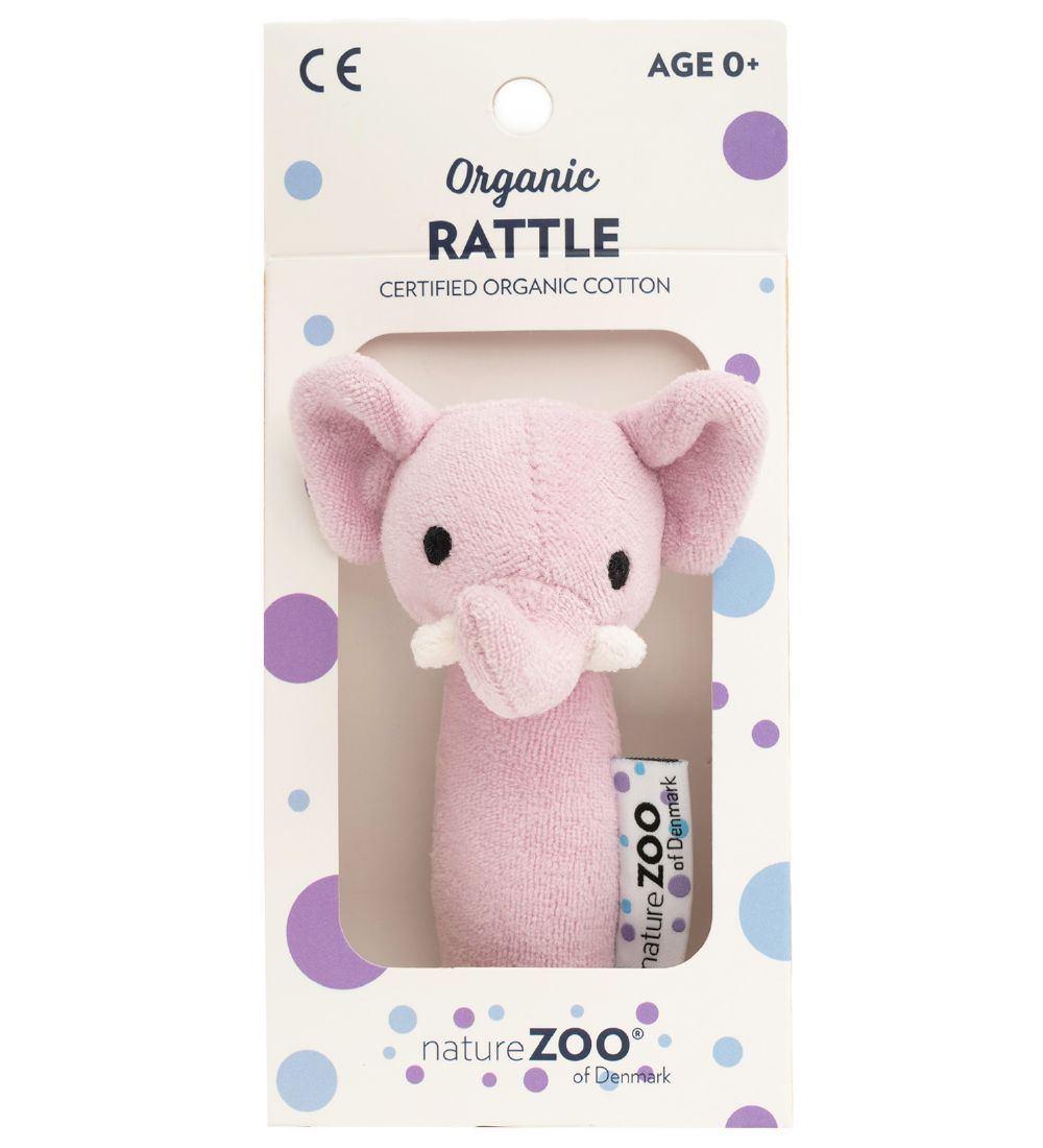 NatureZoo Rattle - Elephant - Rose