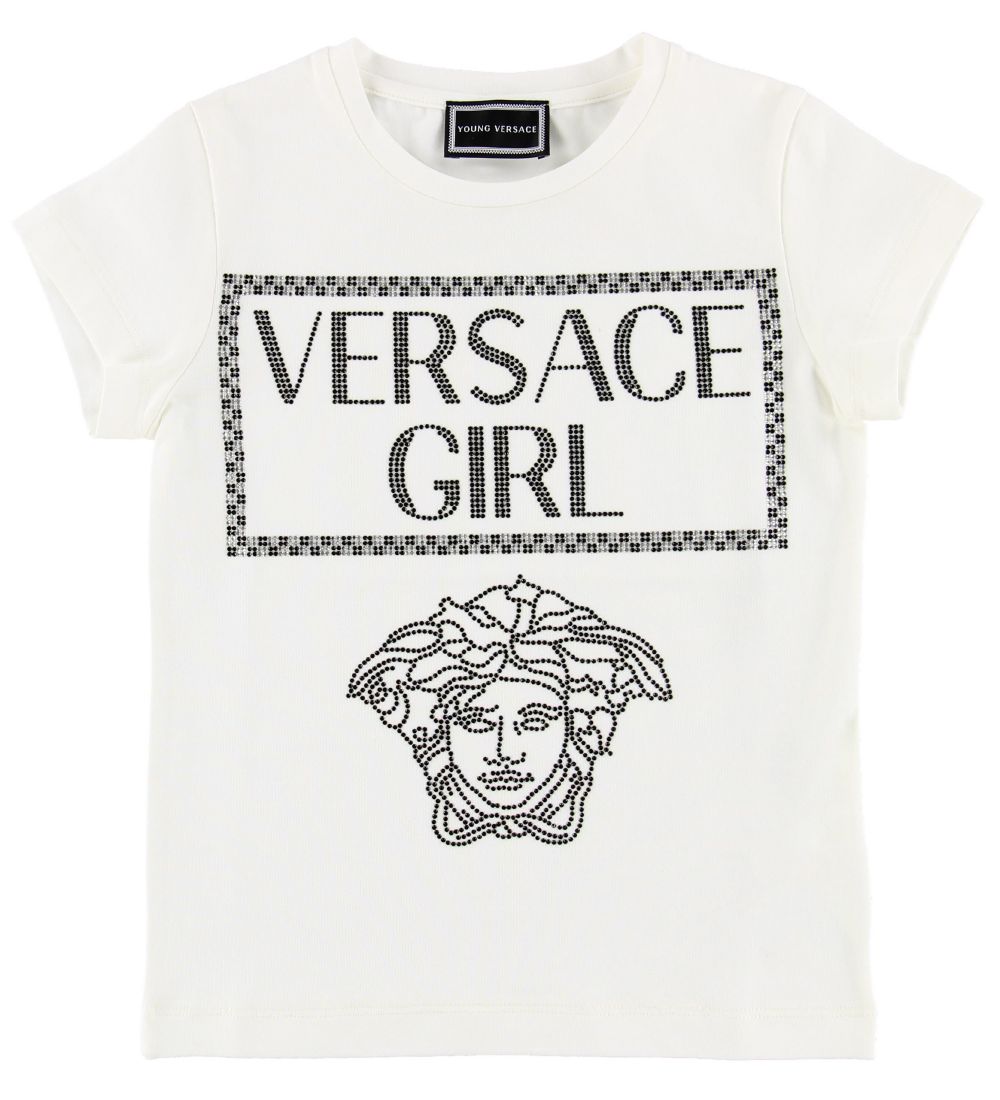 T-Shirt Young Versace - Blanc av. Versace Fille