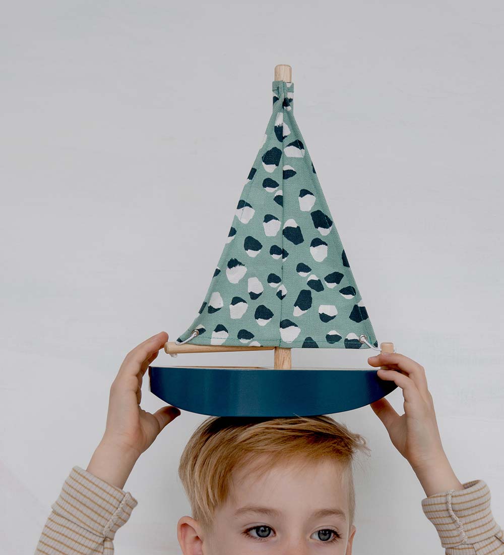 Nofred Boat - Wood - Petrol/Mint