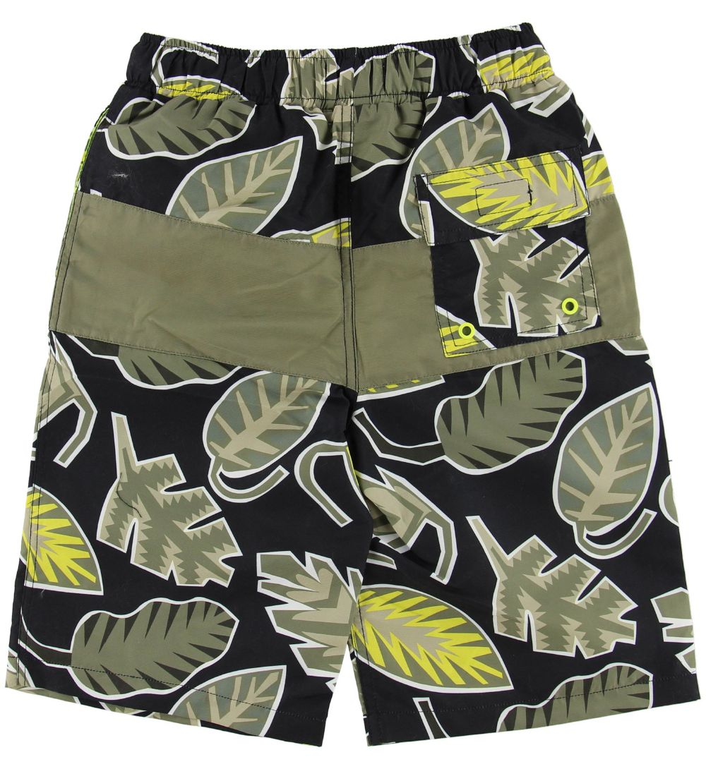 Stella McCartney Kids Swim Shorts - Army Green w. Leaves