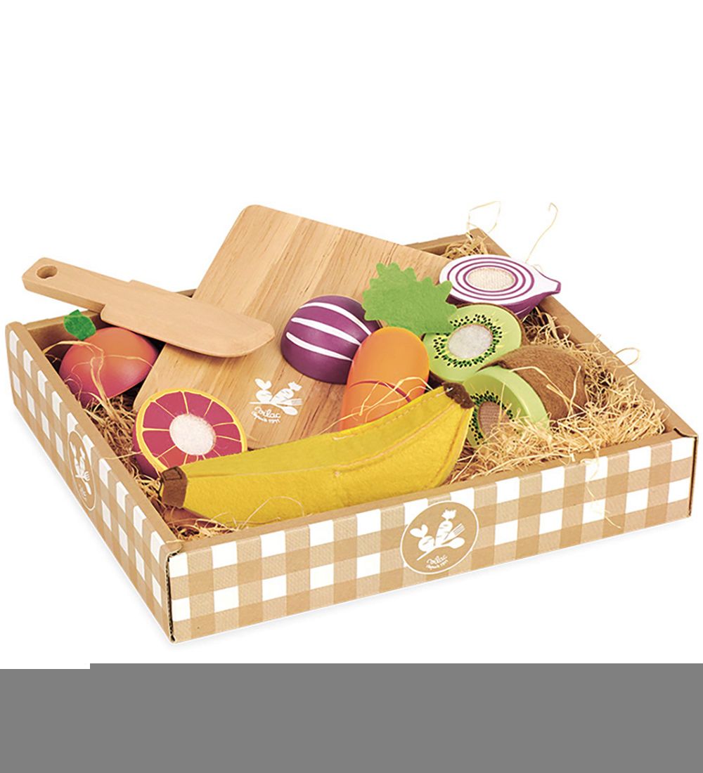 Vilac Play Food - Fruits And Vegetables w. Cutting Board