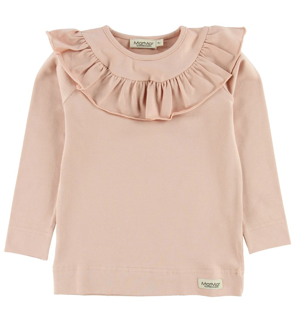 MarMar Blouse - Tessie - Jersey - Roze m. Rushes