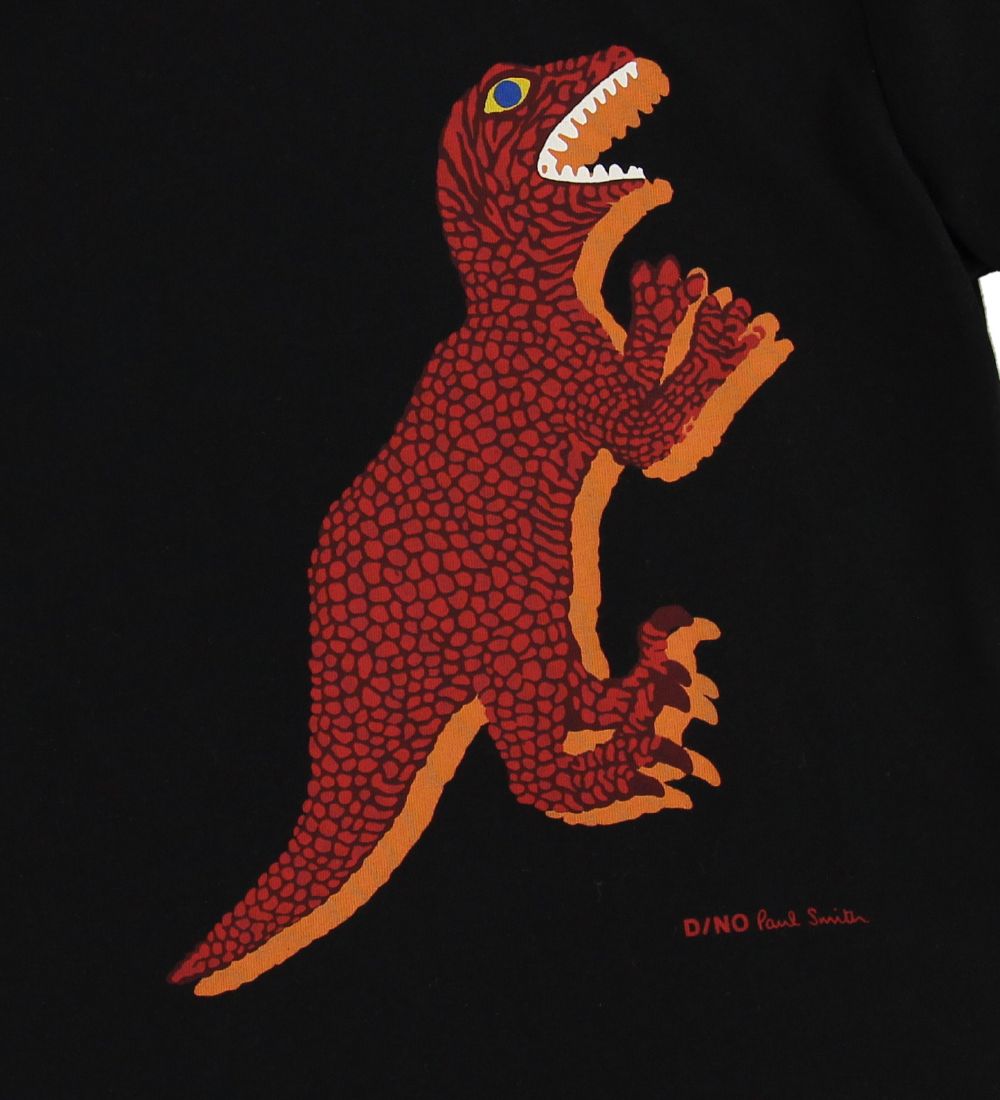 Paul Smith Junior T-shirt - Tyrell - Black w. Dinosaur