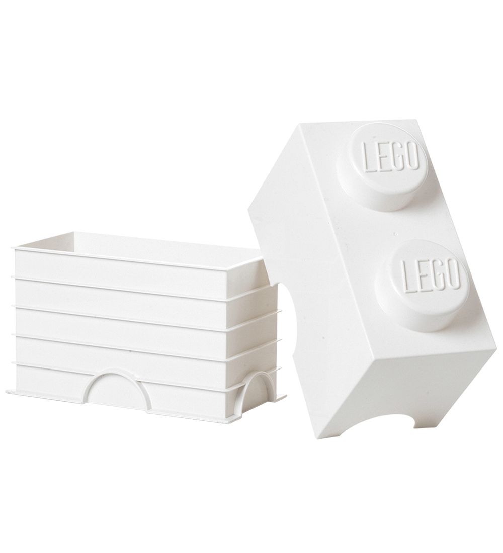 LEGO® Storage Box - 2 Knobs - 25x13x18 - White