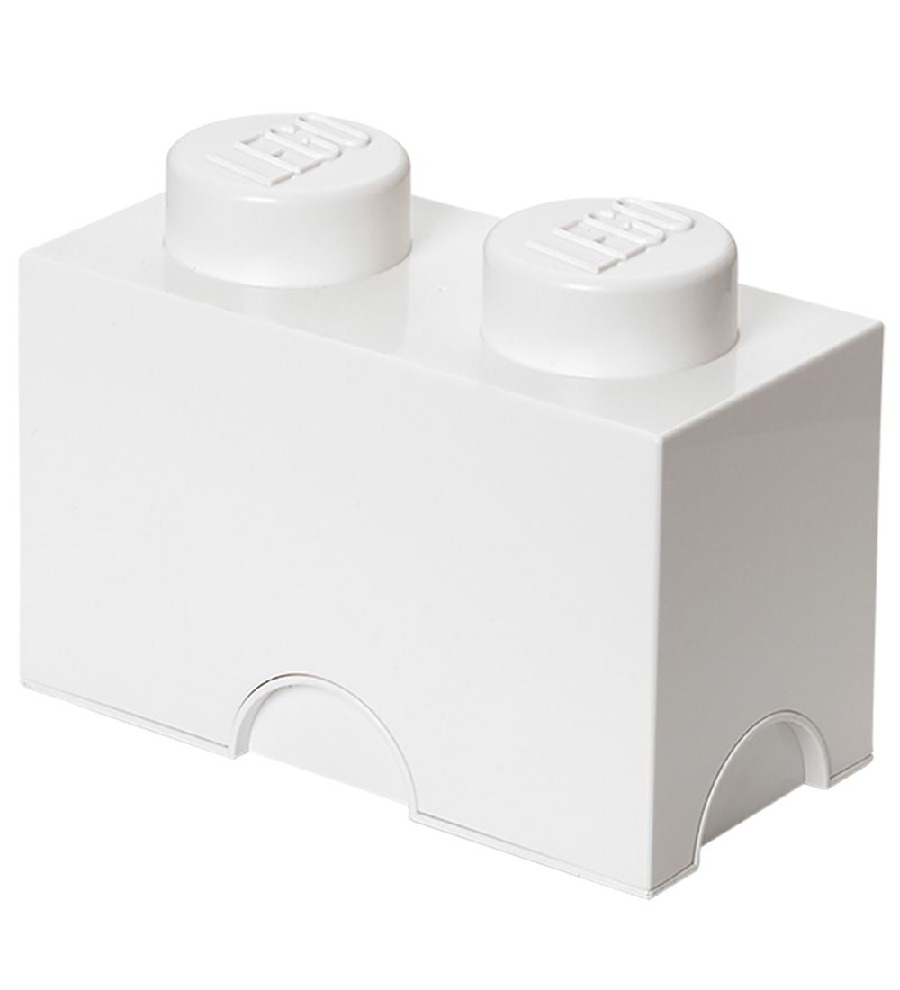 LEGO® Storage Box - 2 Knobs - 25x13x18 - White