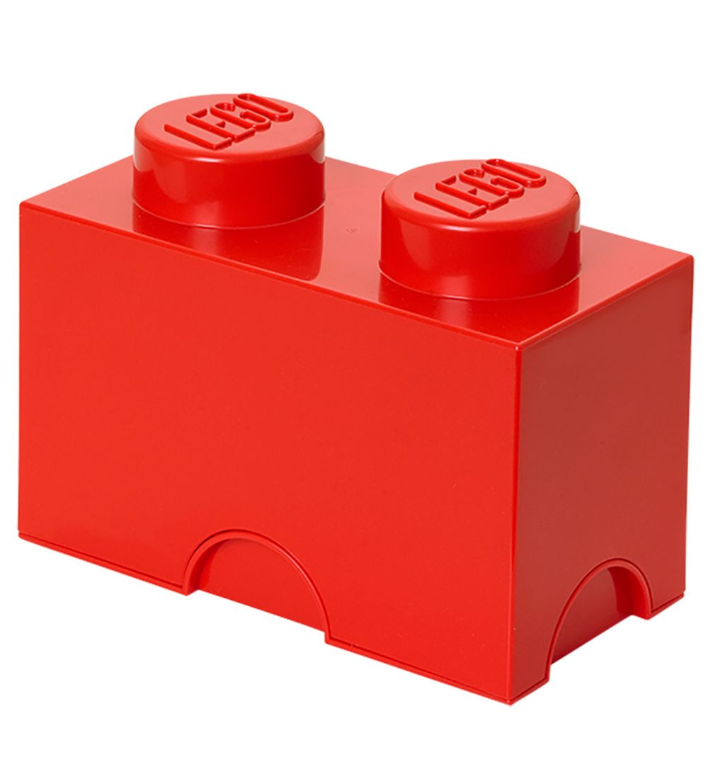 LEGO® Storage Box - 2 Knobs - 25x13x18 - Red