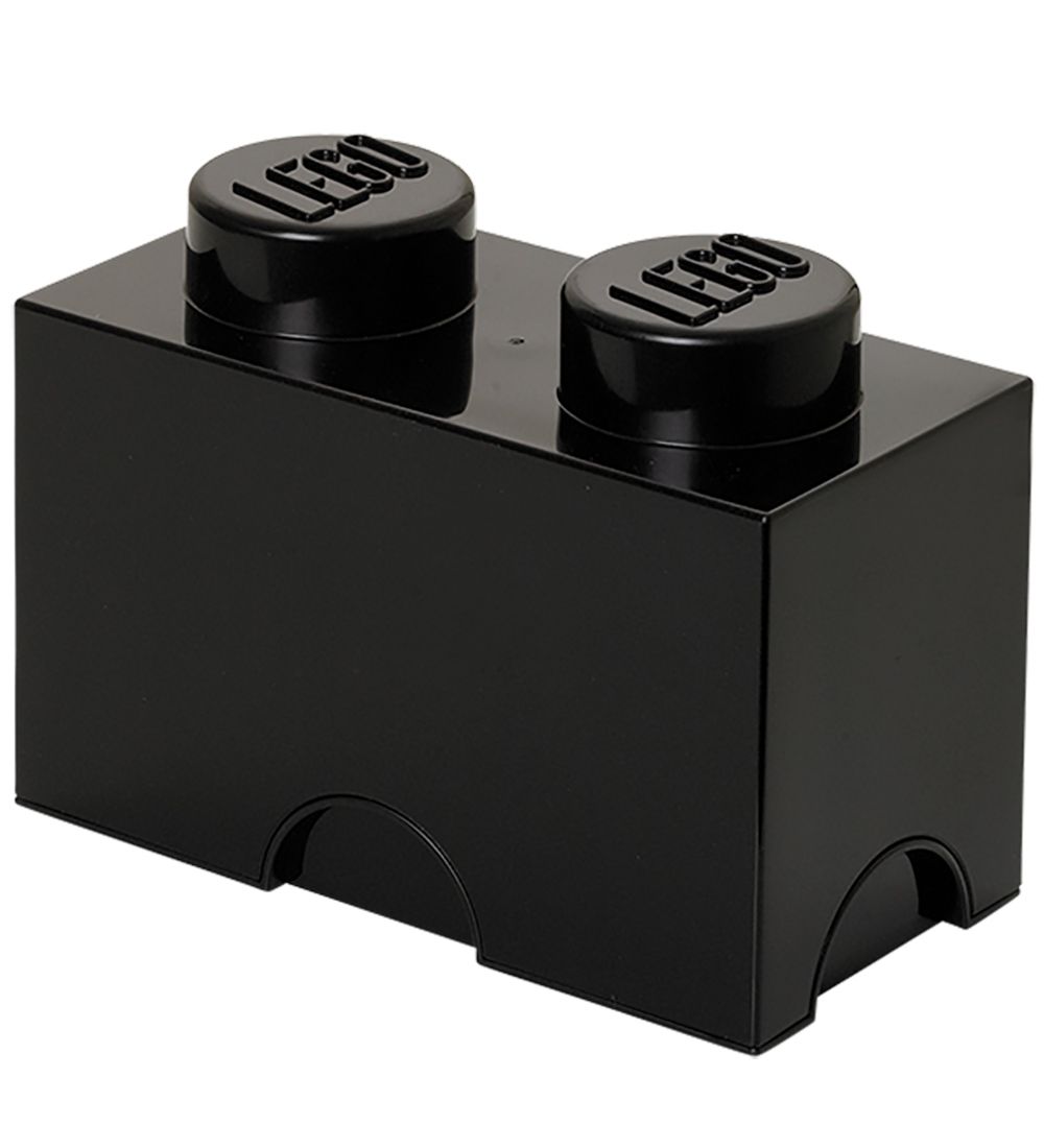 LEGO® Storage Box - 2 Knobs - 25x13x18 - Black