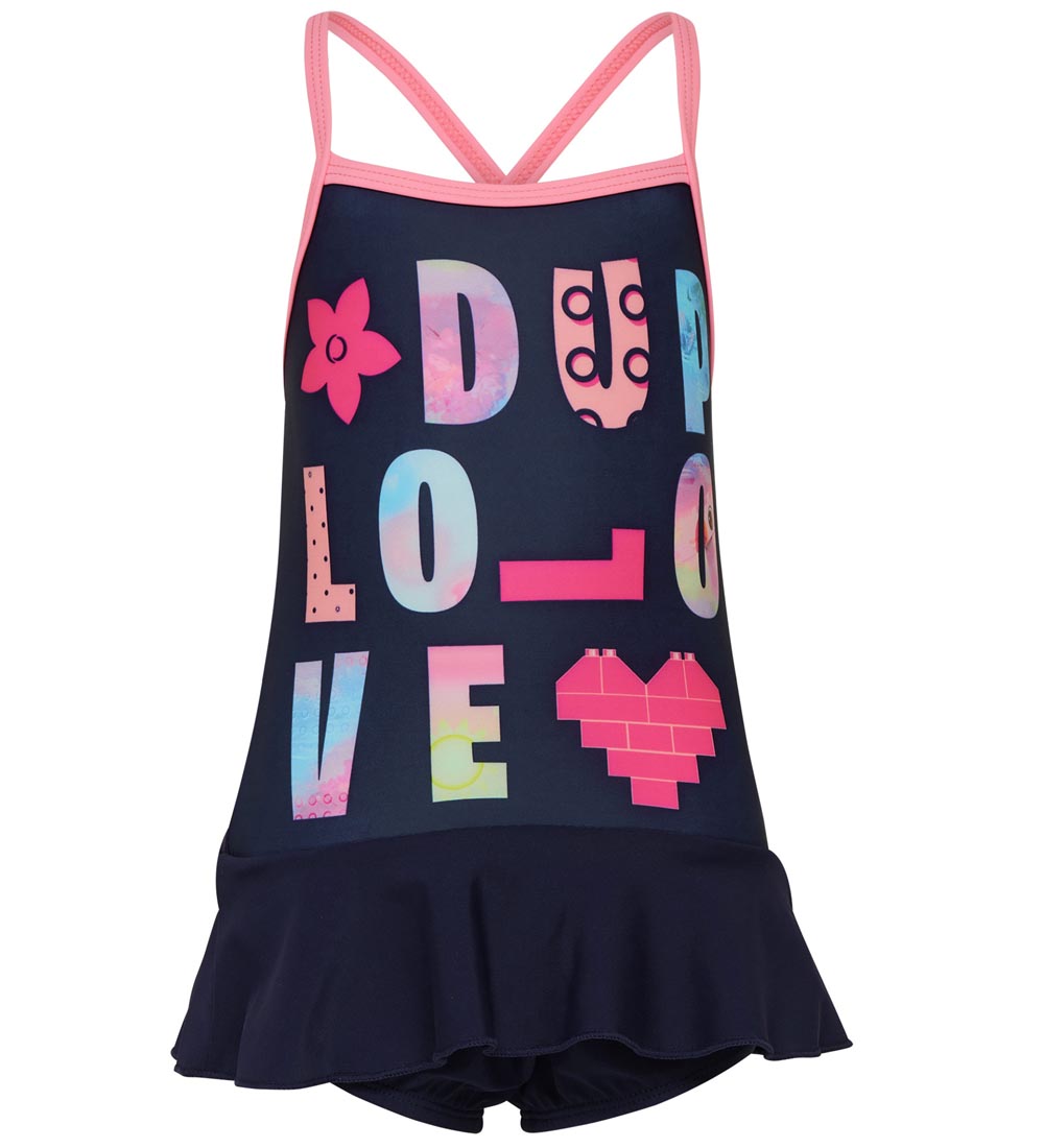 LEGO® Wear Swimsuit - LWAlpha - Navy/Pink w. Letters