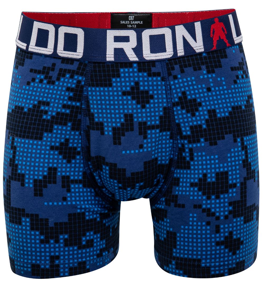Ronaldo Boxershorts - 2er-Pack - Weiß/Blau m. Print