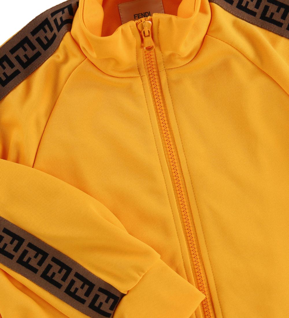 Fendi Kids Track Jacket - Yellow w. Side Stripe