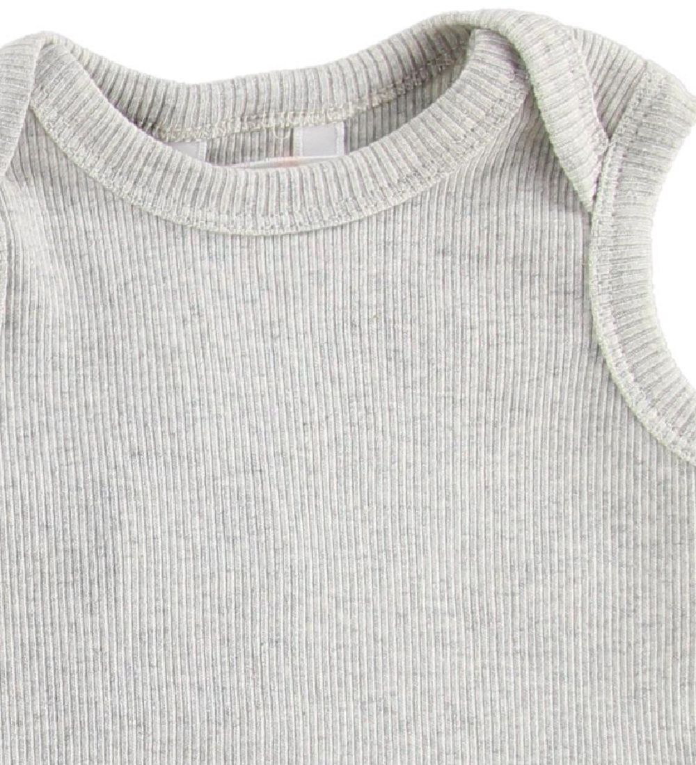 Joha Bodysuit Sleeveless - Rib - Grey Melange